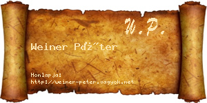 Weiner Péter névjegykártya